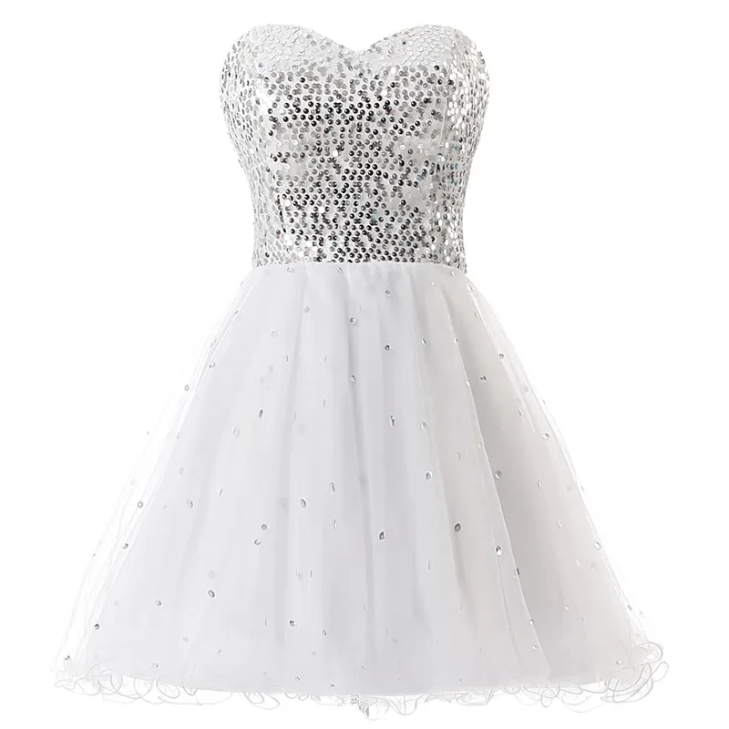 Elegant Black Bottom Sequined Top Prom Dress