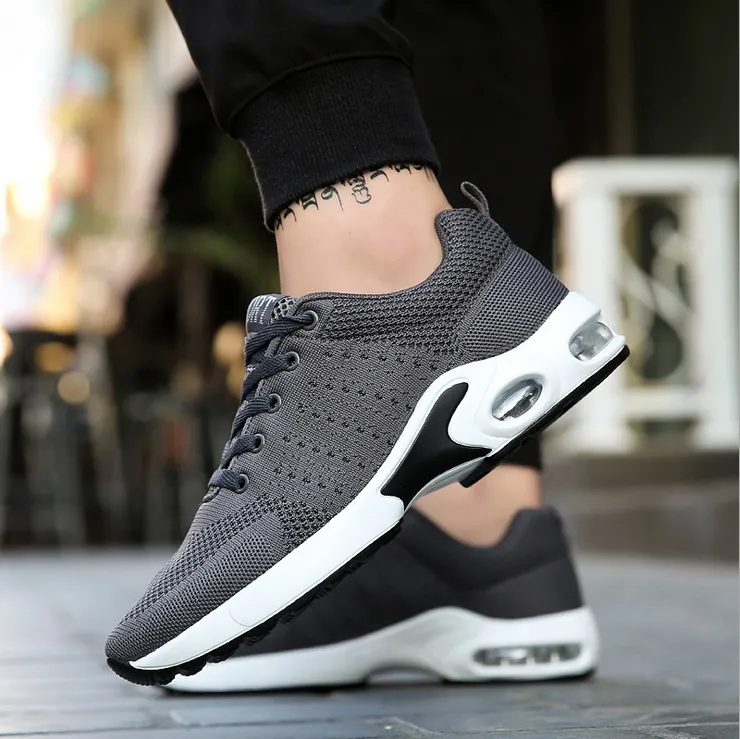 Drop Shipping Heißer Verkauf Cooles Muster4 Blau Schwarz Weiß Grau Grizzle Männer Frauen Kissen Laufschuhe Trainer Sport Designer Turnschuhe 35-45