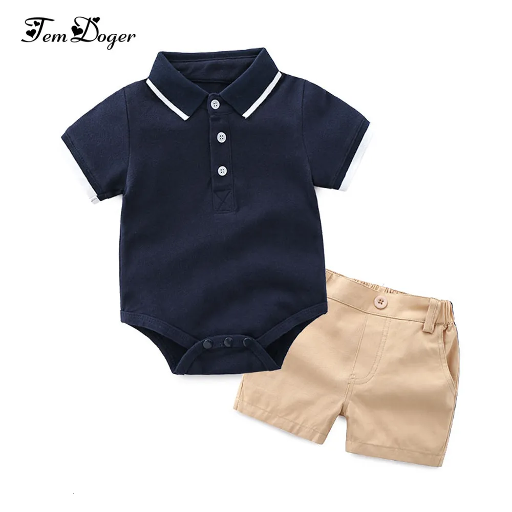 TEM Doger Roupas de Bebê Conjuntos Recém-nascidos Bebé Roupas 2pcs Conjuntos de Verão Menino Infantil T-shirts + Summs Outfits Sets Bebes Tracksuit T191024