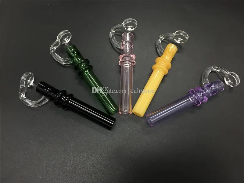 Labs Glass Taster Fumer des pipes à main en cire d'huile de tabac CONCENTRATE TASTERS Tube en borosilicate de 10 mm avec une extension conçue pour le dabbing