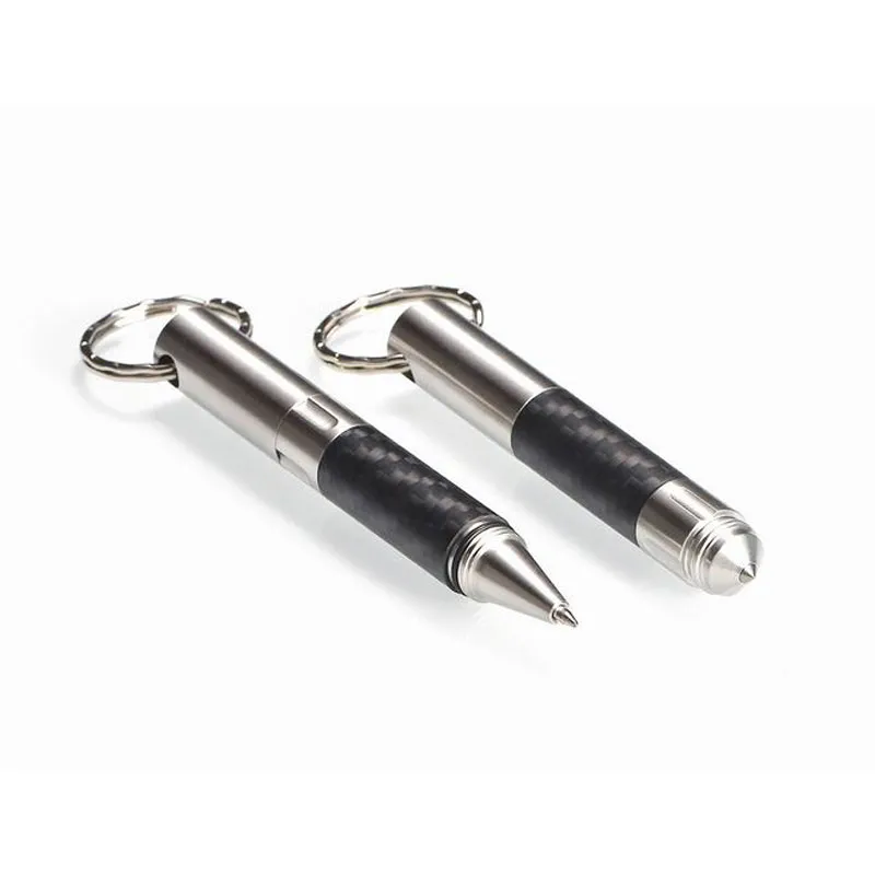 Stainless Steel Telescopic Pen KeyRing Telescoping Ballpoint Pens