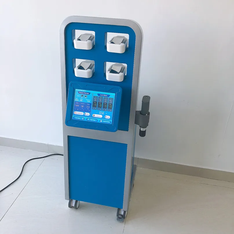 Hochleistungs-Stoßwellen-Schlankheitsmaschine Stoßwellentherapie ESWT ED-Ausrüstung Kryolipolyse-Gerät mit 4 Kryoplatten