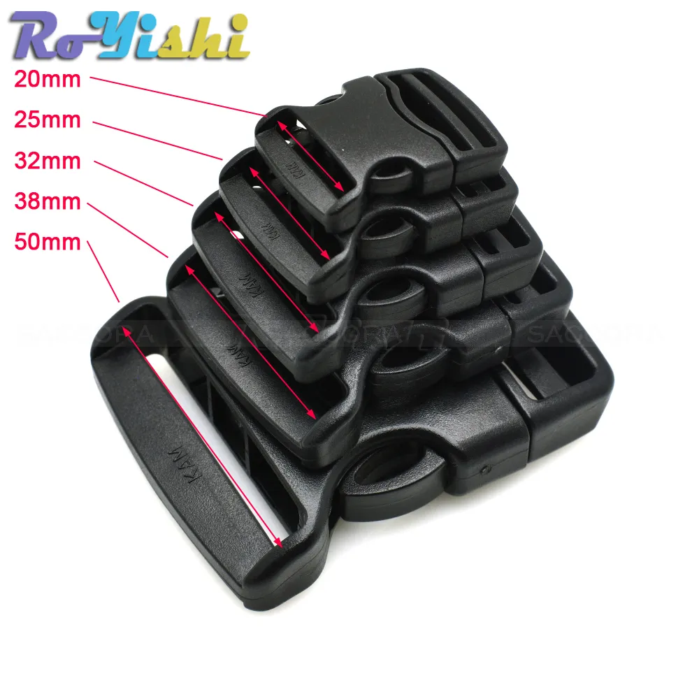 10pcs/lot 20mm 25mm 32mm 38mm 50mm Webbing Detach Buckle for Outdoor Sports Bags Students Bags Luggage travel buckle accessories