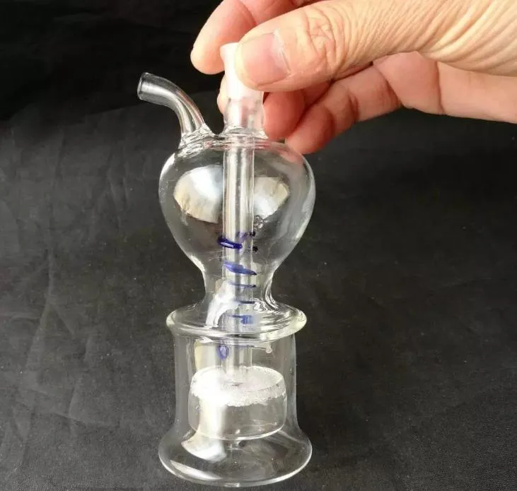 Apple Plate Sand Core Water Waterpijp Glas Bongs Accessoires, Kleurrijke Pijp Roken Gebogen Glas Pijpen Oliebrander Pijpen Waterleidingen DAB RIG