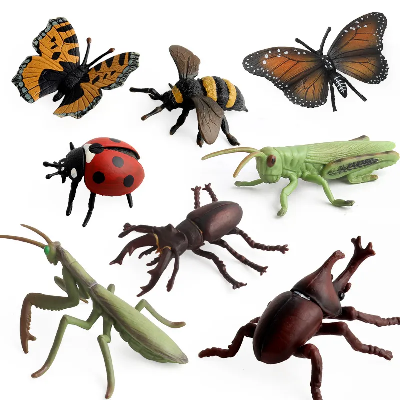 Simulering insektsmodell leksaksdekorativa rekvisita insekter modeller ornament prank trick roliga leksaker halloween gåvor fest dekorationer barn lärande utbildnings leksaker