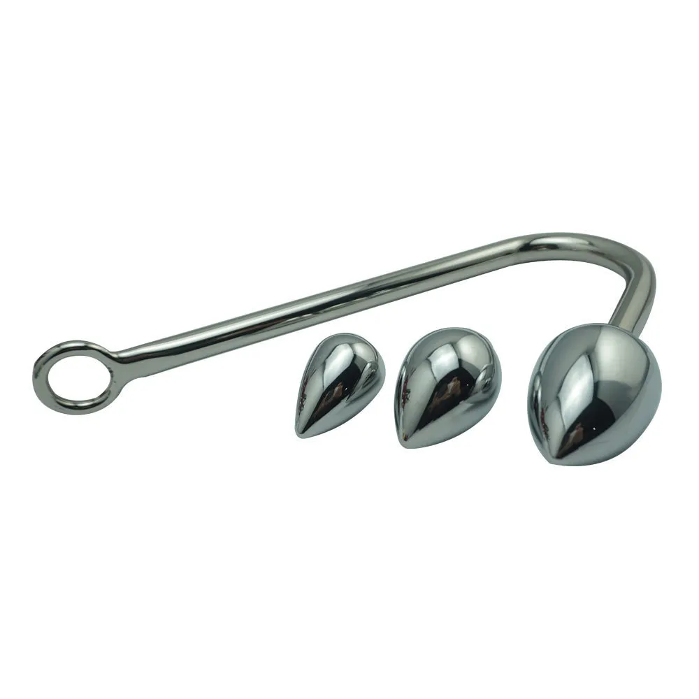ball anal plug Ouch! Silver Metal Butt Plugs – FB Boutique main image 0