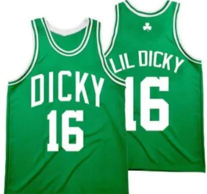 Anpassade män ungdomskvinnor Vintage #16 Windy City Jersey Lil Dicky Basketball Jersey Size S-4XL eller Custom något namn eller nummer Jersey