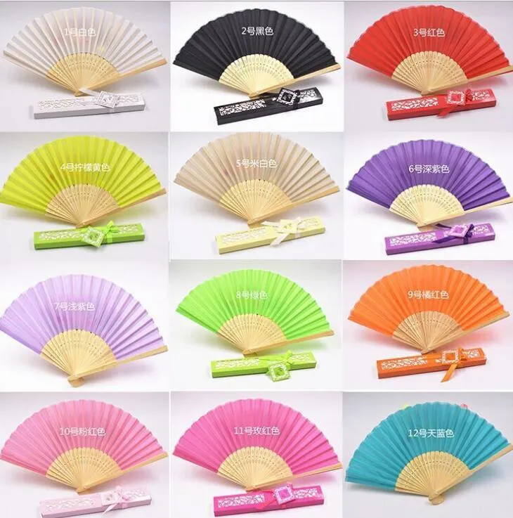 Colored paper fans wedding favors discount