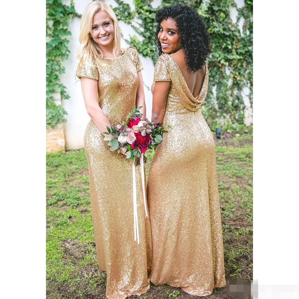 Gold sequin bridesmaid sales dresses plus size