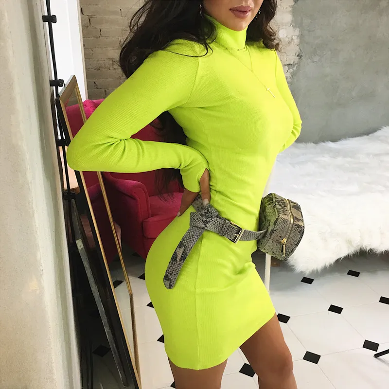 neon green sweater dress Charlie Sweater Dress – Retrofete