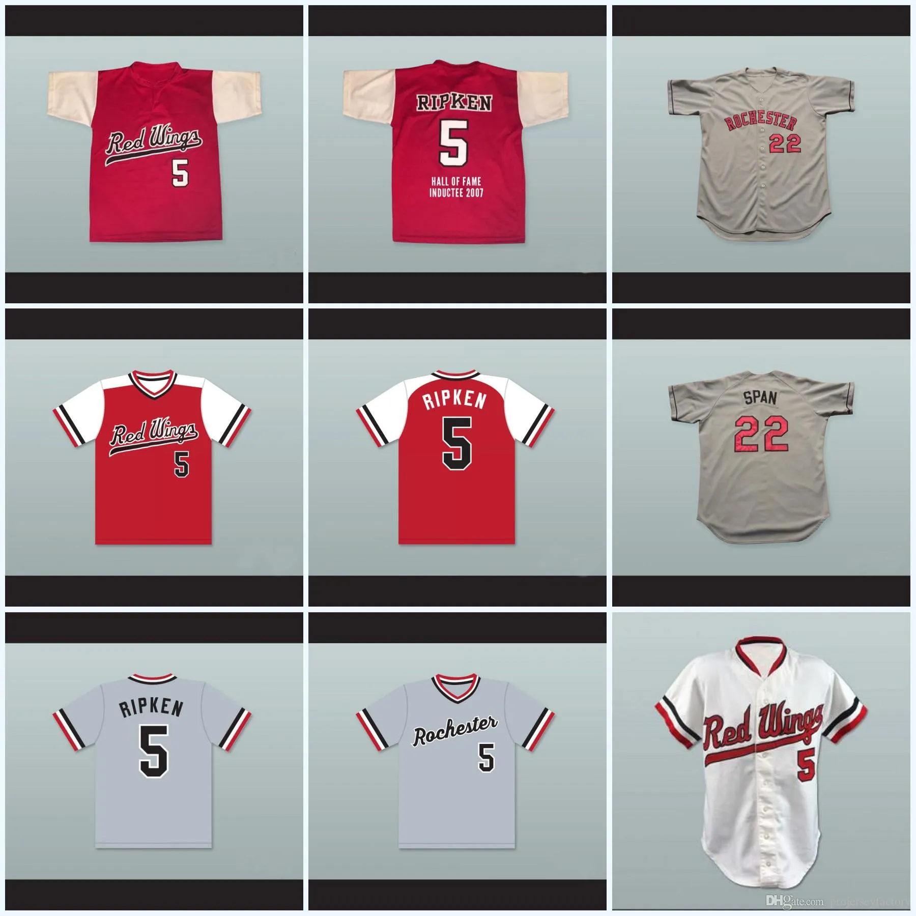Cal Ripken Jr 8 Rochester Red Wings Denard Span 22 Vintage Movie Baseball Jersey All Stitched From Projerseydealer 20.35 DHgate.Com