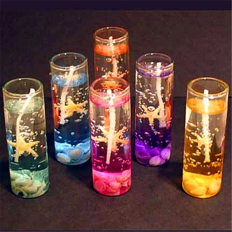 Copa de vela de gafas de jalea aromáticas creativas con forma transparente DIY Aromaterapia Velas para cumpleaños Decoraciones de fiesta de Navidad 1 25DG E1