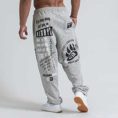 2019 nieuwe trend running broek mannen zachte bodybuilding joggers joggingbroek harem lange broek gym fitness sport training broek