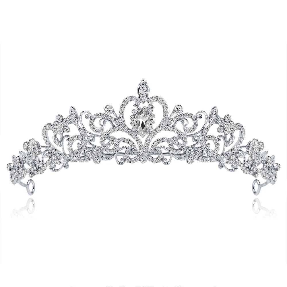 Bridal Tiaras With Rhinestones Wedding Jewelry Girls Headpieces Birthday Party Performance Pageant Crystal Crowns Wedding Accessories BW-DA013