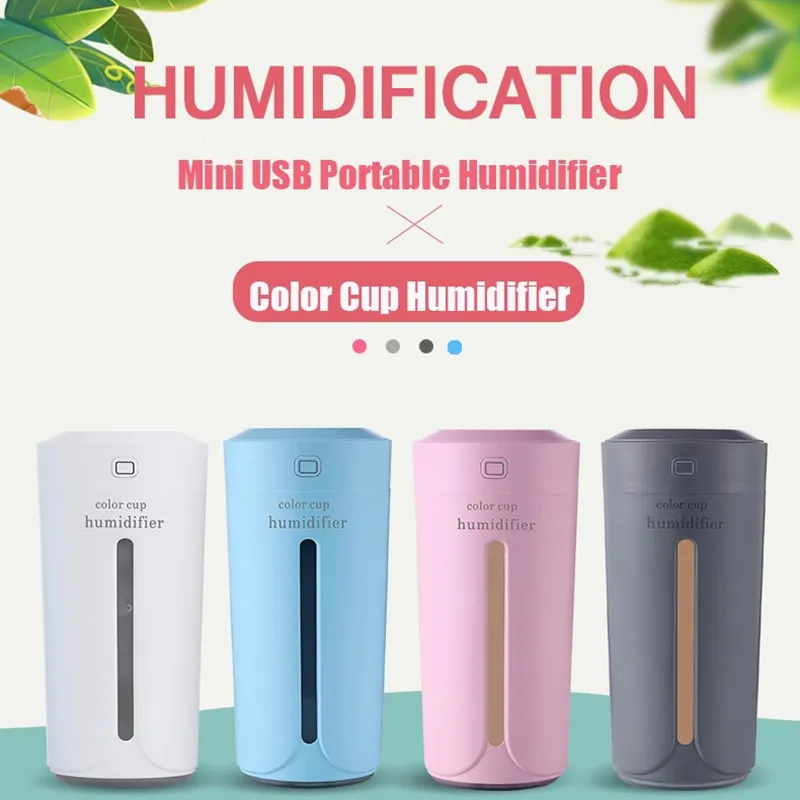 230ml mini mute ultraljud luft luftfuktare arom essentiell oljediffusor aromaterapi dimma luftfuktare med LED lampor för hem bil sovrum