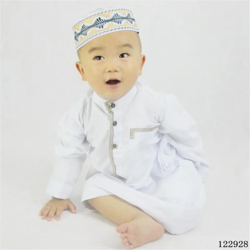 Muslim Boys Abaya Kids Kaftan Islamic Clothing Dubai Jubba Thobe