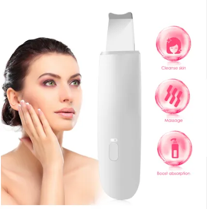 Hot Sale Ultrasonic Skin Scrubber Refreshing Instrument Ultrasonic Ion Skin Cleaner Facial Cleansing Spatula Beauty Instrument