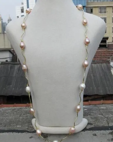 9-11mm mare del sud multicolore naturale collana di perle 25 pollici 925 spilla in oro bianco