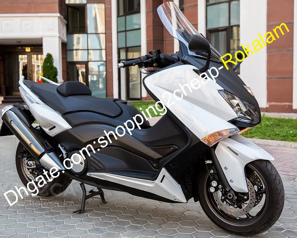 Белый капот для Yamaha Tmax530 Tmax 530 2012 201 201 201 201 2014 Мотоцикл Codework Bodywork ABS FACKERMET Kit (литье под давлением)