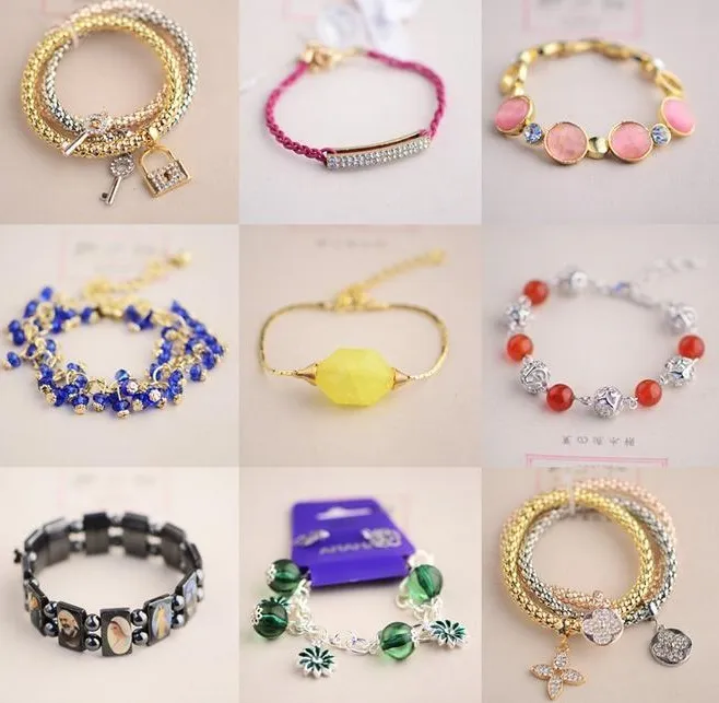10pcs / lot Mish Style Colors Crystal Beads Beaded Strands Bracciali per gioielli di moda fai da te regalo CR013