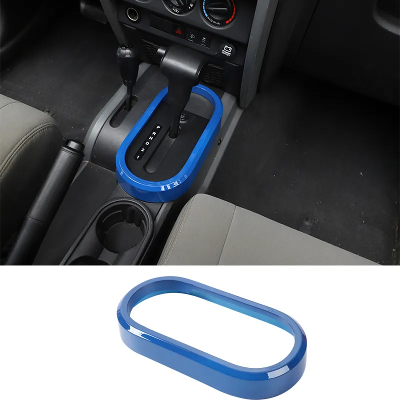 Guarnição Painel Car ABS engrenagem Decoração tampa azul para Jeep Wrangler JK 2007-2010 carro Acessórios Interior