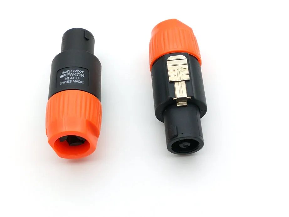 Orange Ring 4 Pole Speakon Plug Mannelijke Luidspreker Audiokabel Connectoren