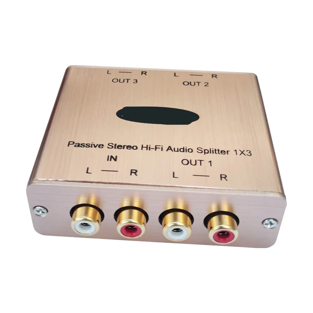 3 CH Passive Stereo Analog Audio Splitter Stereo Audio Distributor RCA ...