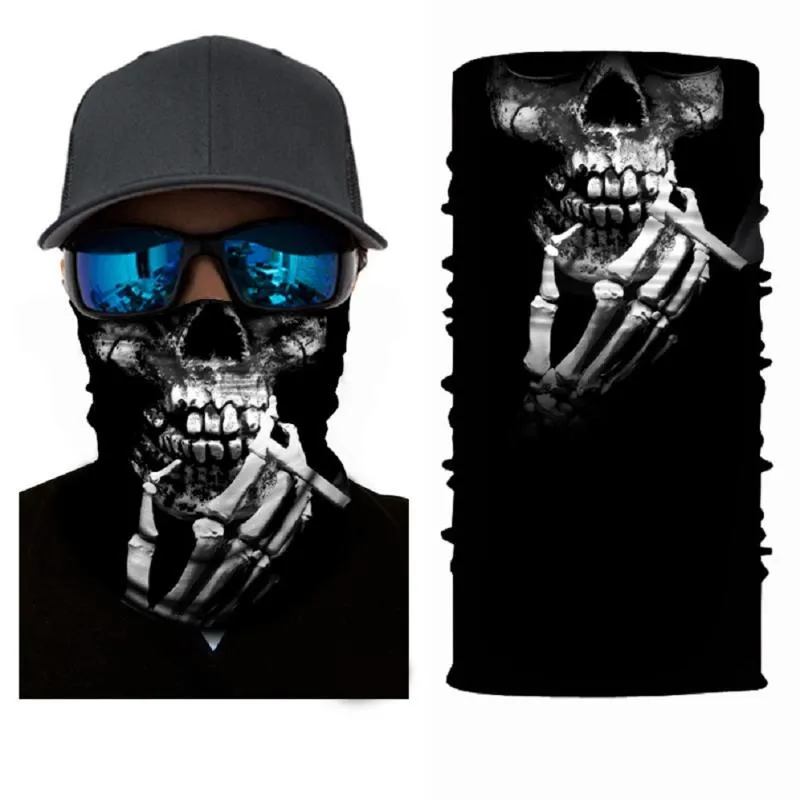 Headband Scarf 3D Seamless Variety Headscarf Magic Neck Gaiter Tube Warmer Outdoor Skull Cycling Camping Bandana Men Women