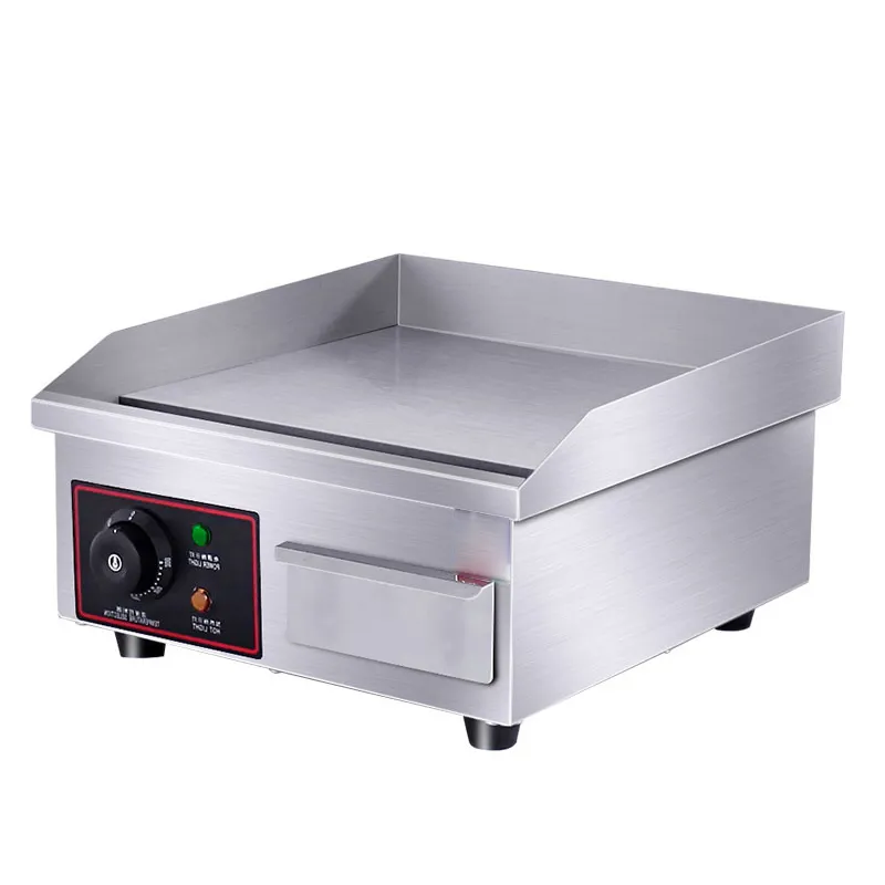 Elektrisk rostfritt stål 304 Flat Pan Griddle Machine 110V / 220V Kommersiell Japansk Teppanyaki Grill Electric Dorayaki Machine