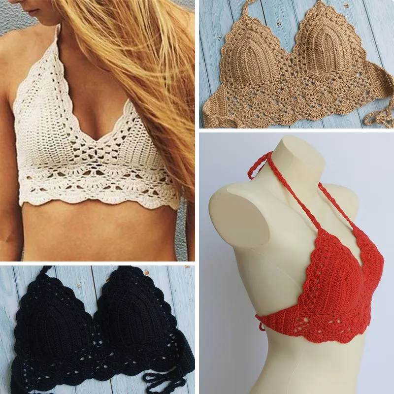 Sexy Women Bikini Top Top Feminino Feminino Feminino Push Up Bra 2019 Crochet Beachwear Suits Bathing Suits Plus Size Swimming Suit Monokini