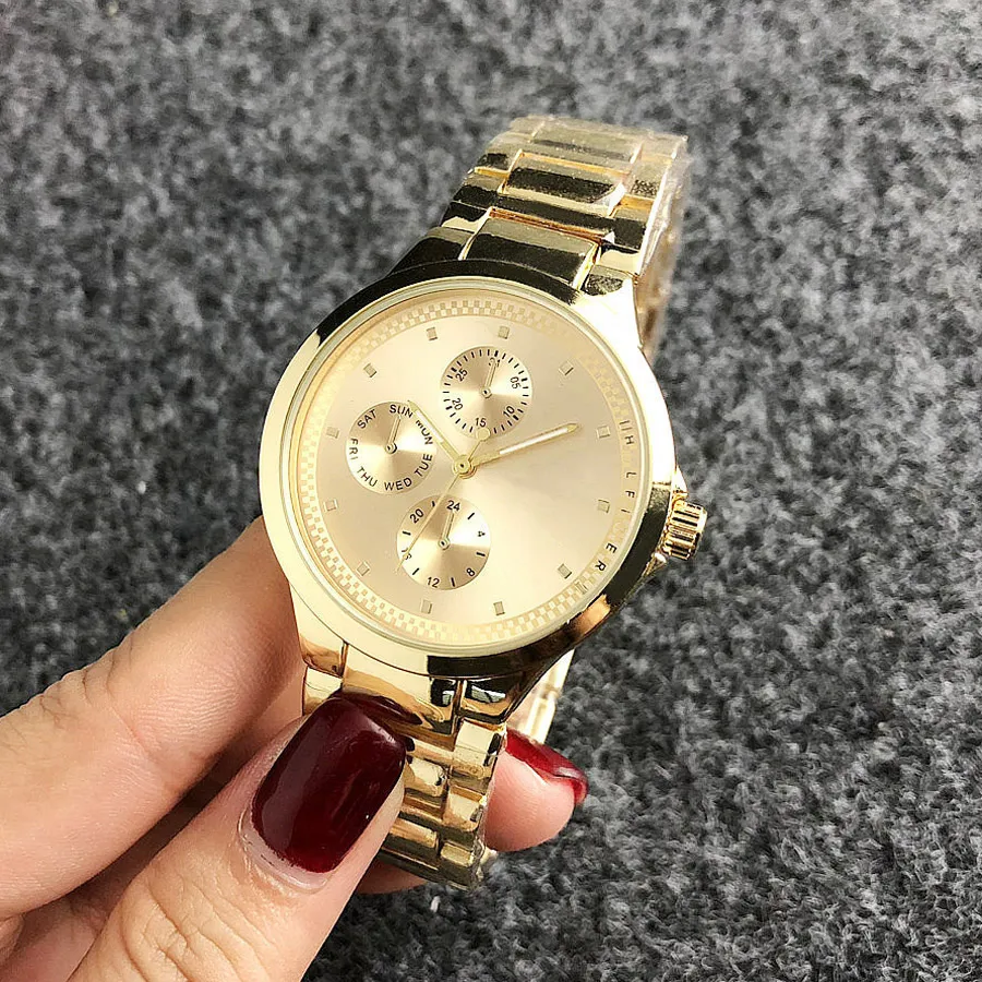 DHgate.com:Stylish 3 Dial Steel Band Quartz Wrist Watch for DHgate.com:Stylish 3 Dial Steel Band Quartz Wrist Watch for