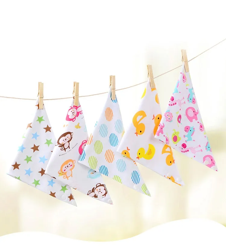 Multi-Color Soft Andas Baby Bibs Bandana Cotton Burp Cloths Baby Feeding Bib Spädbarn Saliv Handduk YD0580