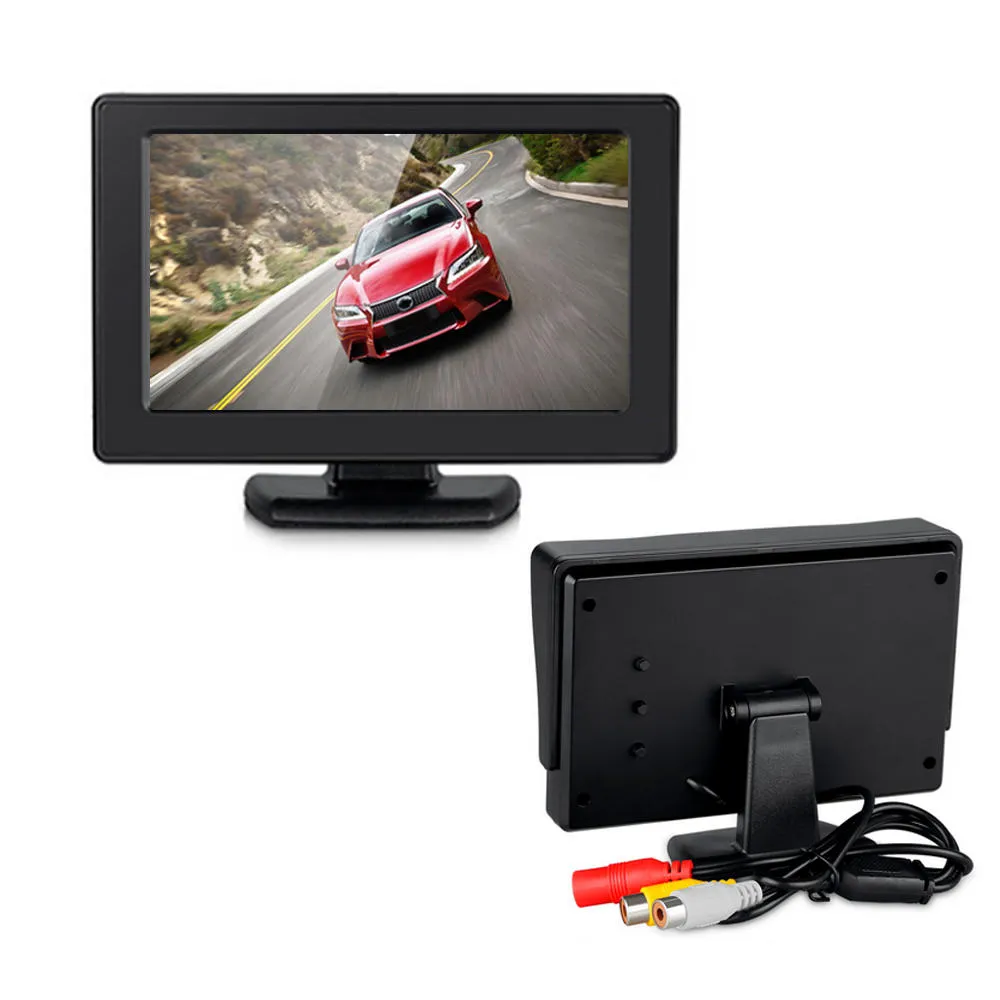 4.3 '' Kleur TFT LCD 2-kanaals video-ingang achteraanzicht Monitor Voertuig Auto Auto Achteraanzicht voor DVD VCD