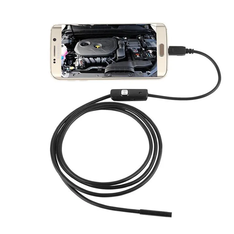 2M 1M 7MM COMMARE CAMMAN مرنة IP67 Inspection Borescope Camera for Android PC Notebook