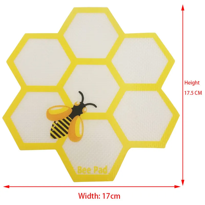 Siliconen matten Nieuwste Dab Bee Pad Groothandel Kwaliteit FDA Food Grade Herbruikbaar Non Stick Concentraat Bho Wax Slick Oil Hittebestendig Glasvezel