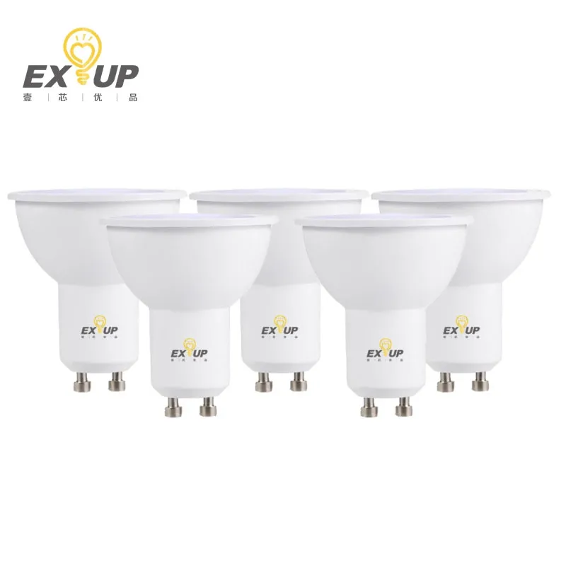 EXUP 5 PCS LED GU10 5 W 450LM Holofotes AC 220-240 V Branco Quente Fresco Branco