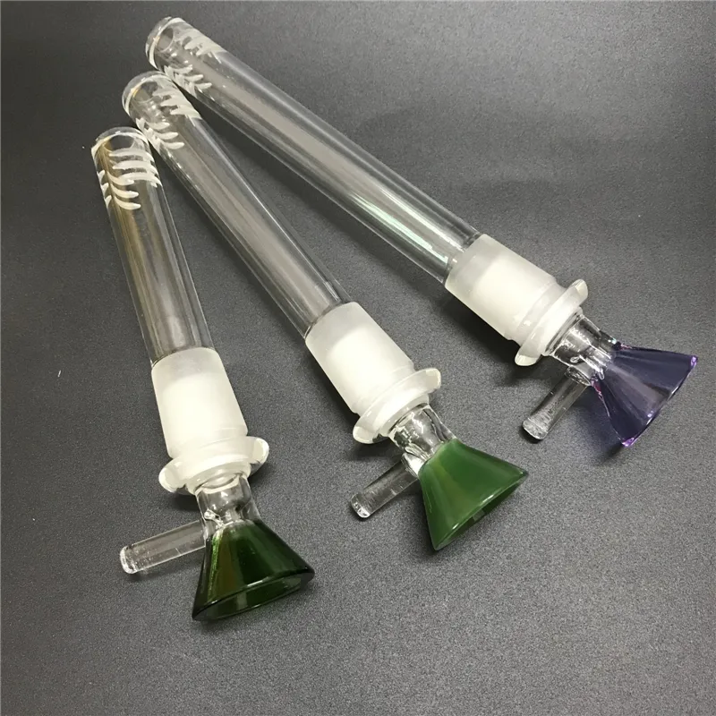 14mm Diffuser Glass Down Stems with 14mm Male Bowl for Bongs Glass Bubbler and Ash Catcher Downstem