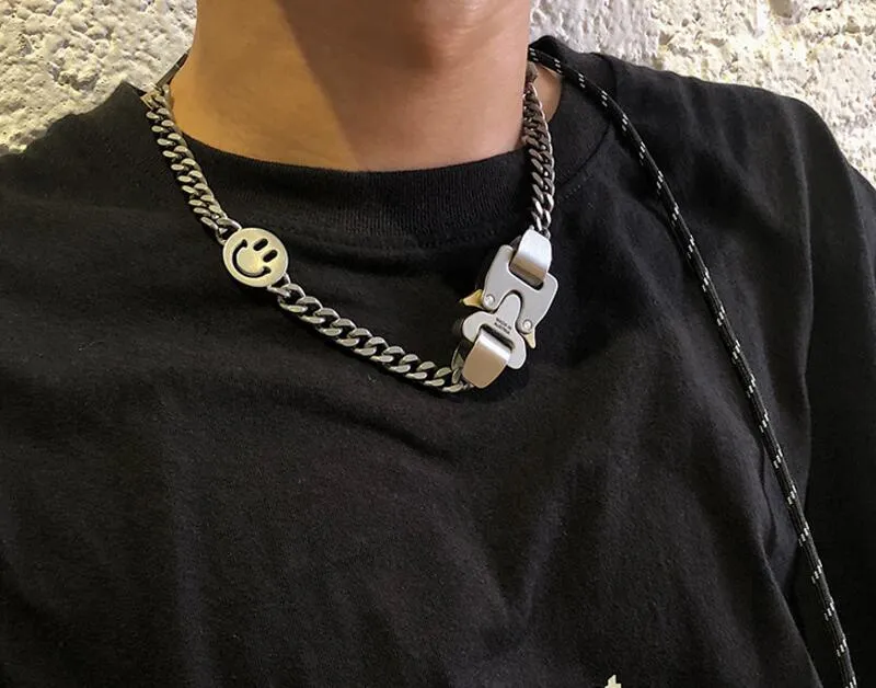 2024 ALYX Smile Necklace Unisex Metal Chain Necklace Street Fashion Jewelry Hip Hop Outdoor Accessories From Taihangshan 23.56 DHgate.Com