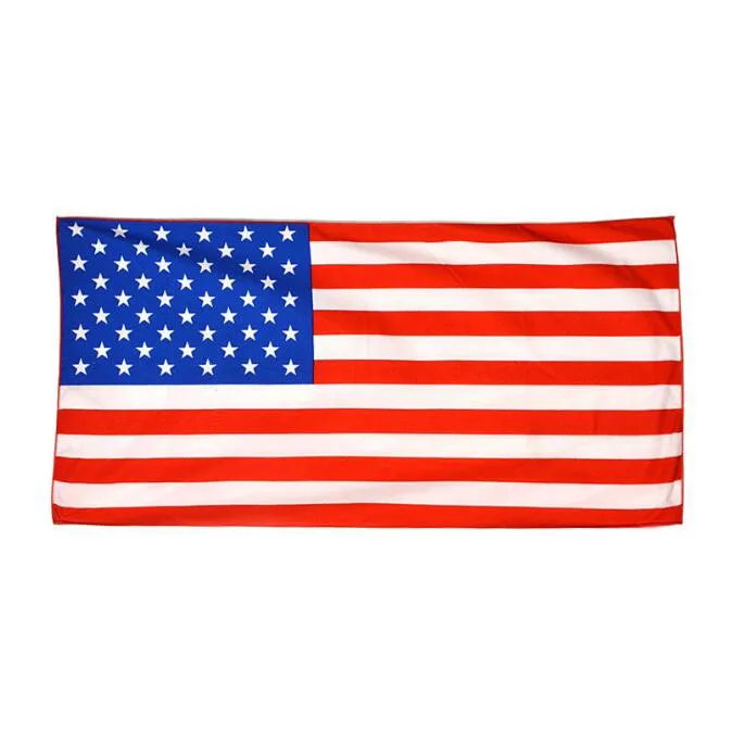 American Flag Printed Rectangle Beach Towel 70*140cm Microfiber