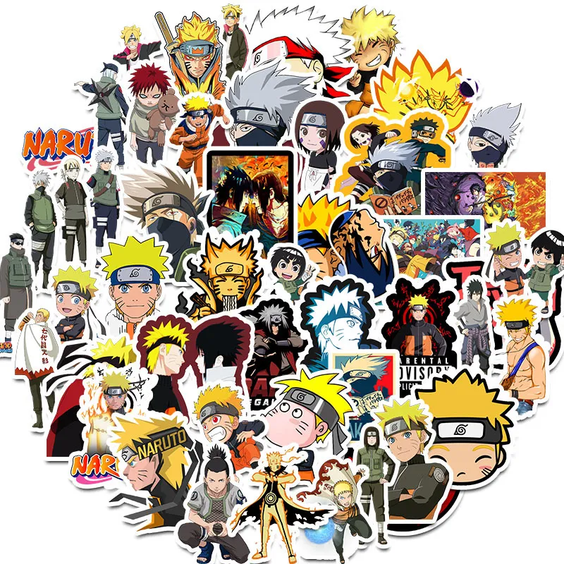 50 pcs Pack Mixed Anime Car Stickers For Laptop Skateboard Pad Bicycle Motorcycle PS4 Phone Luggage Decal Pvc guitar refrigerator Stickers