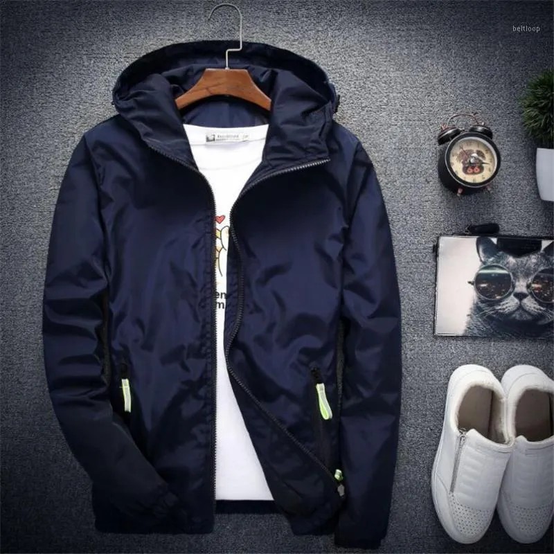 Men's Jackets Men's Windbreakers Jacket Men Hoodie Coats Stylish Fashion Women Hooded Thin Windbreaker Zipper Coat Outwear Fit1