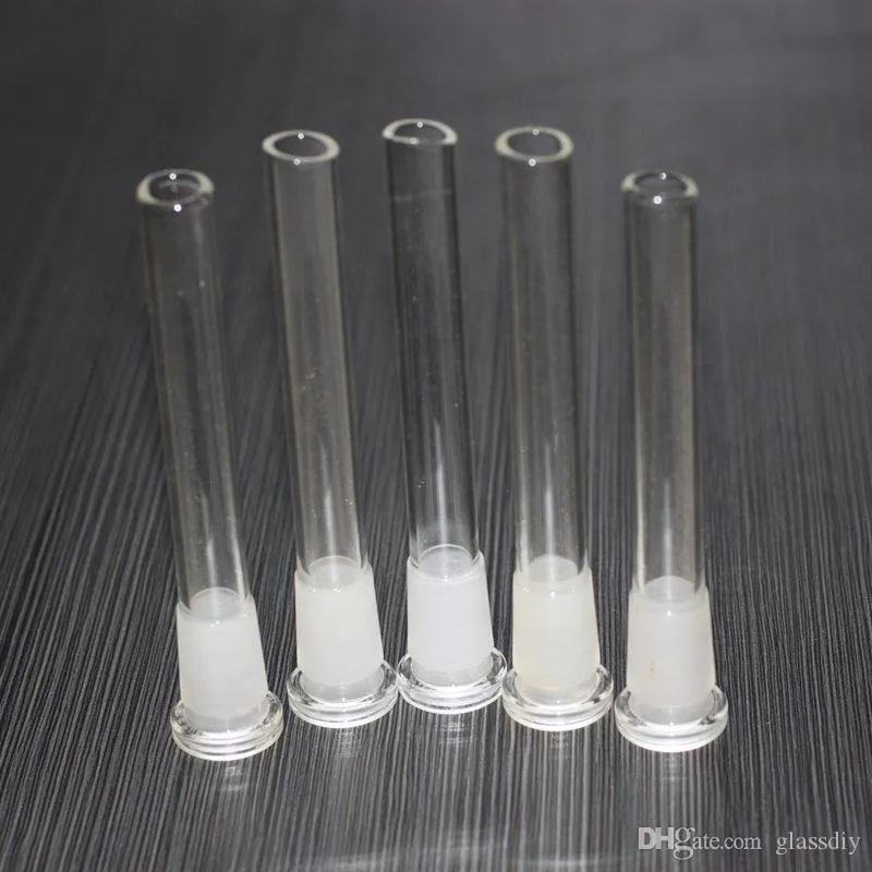 Mini Glass Smoking Pipes Hookahs Nail Downstem Adapter Transparent Tube Curved Oil Water Bongs