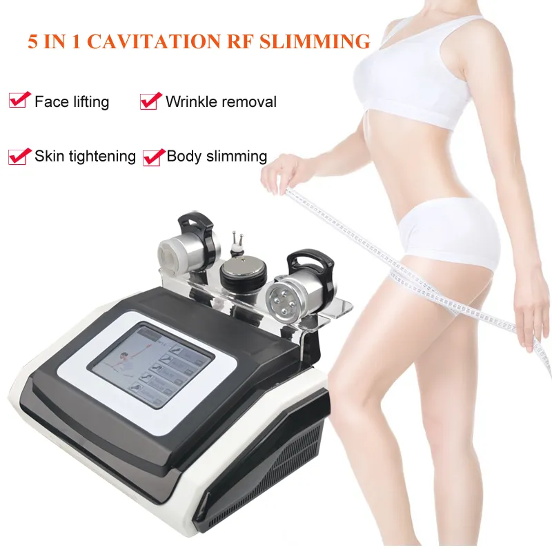 Hot Selling 40k Ultraljud Fettsugning Kavitation RF Slimming Machine Vacuum RF Skin Care Salon Spa Använd utrustning