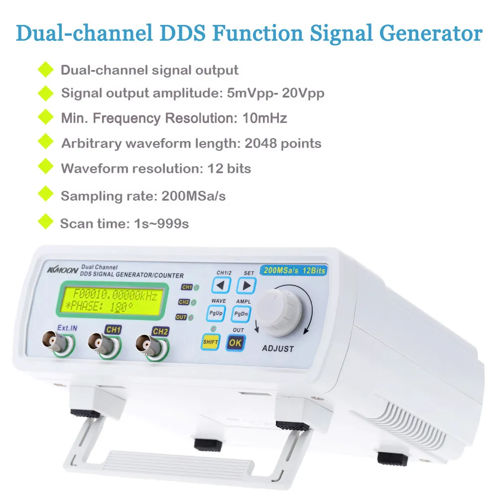 Freeshipping signal generator Digital DDS function generator Signal Source Generator Arbitrary Waveform Frequency Meter 200MSa/s 25MHz