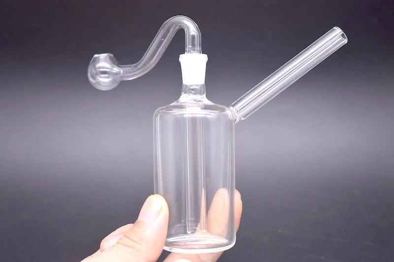 Dhl livre Mini queimador de óleo de vidro Bong dab plataformas de petróleo Bongos de água pequeno queimador de óleo da tubulação de água dab rig bong 10mm Ash Catcher Hookah Pipe