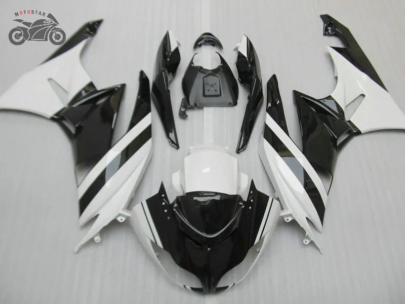 Volledige kuilen Body Kits voor Kawasaki ZX6R 2009 2010 2011 2012 White Black Chinese Backings Kits ZX 6R ZX636 09-12