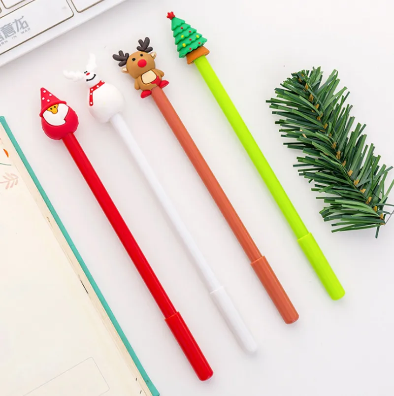 24 Stylos Gel Rétractables Noël - Motifs Père Noël, Sapin, Bonhomme De Neige - Bureau, école, Cadeau