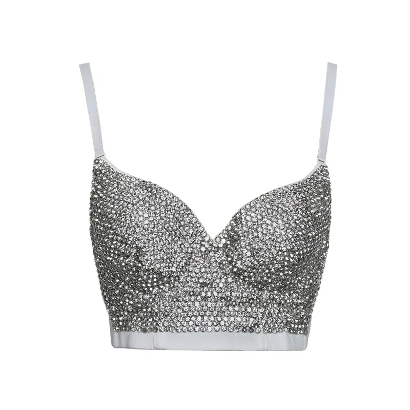 silver sequin bralette