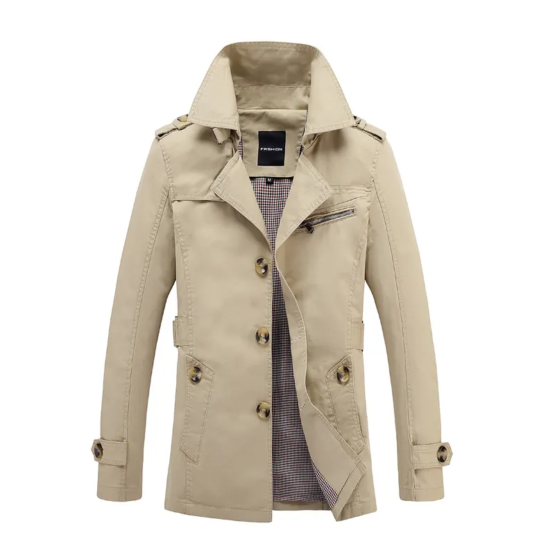 العلامة التجارية 2019 الذكور معطف طويل سترة معطف الرجال الرجال خندق معطف trenchcoat masculina سترة واقية أبلى القطن النسيج 5xl