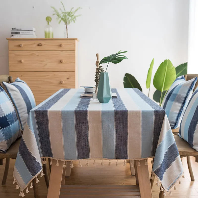 Streifen Wasserdichte Küchentischdecke Tischdecke Rechteckige Tischdecken Esstisch Abdeckung Obrus ​​Tafelkleed Mantel Mesa Nappe